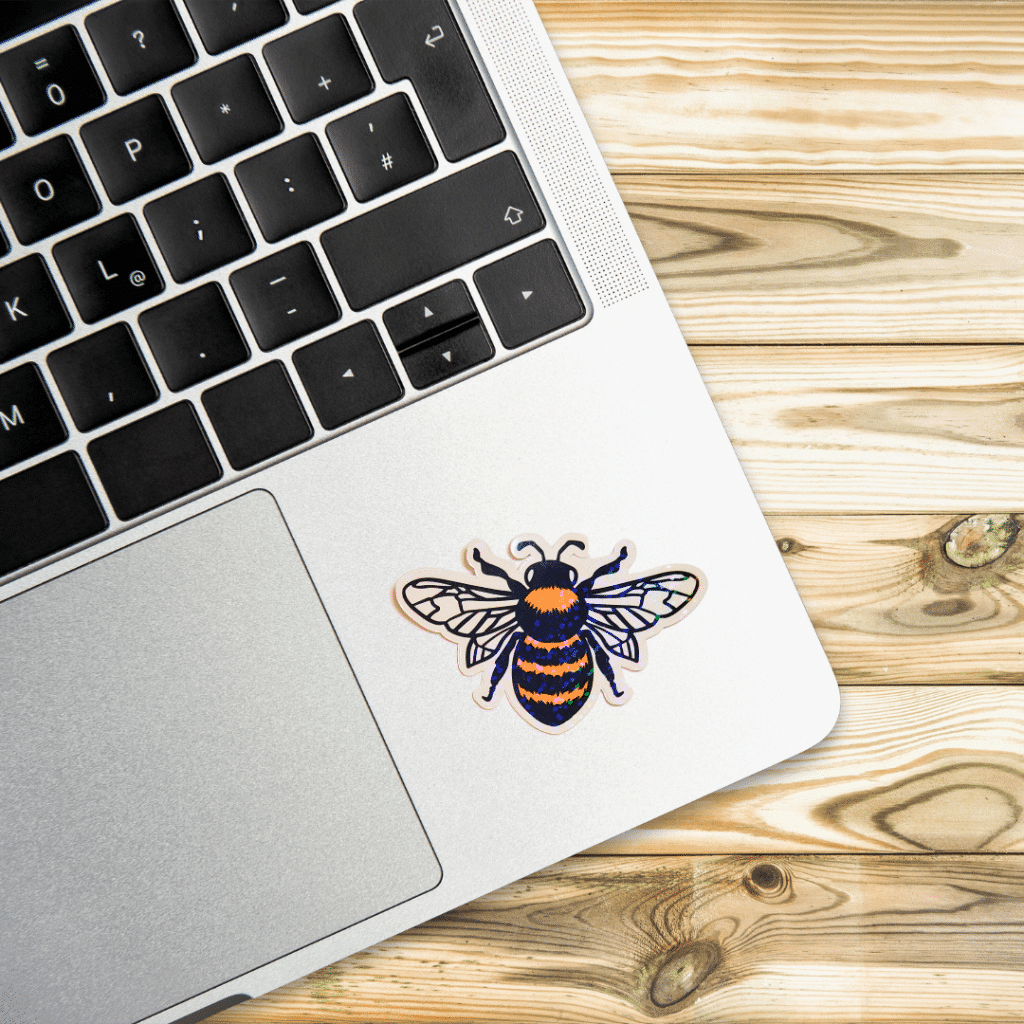 Drawn Bee Sticker - bug stickers, bee stickers, MacBook stickers, laptop  stickers, waterbottle stickers