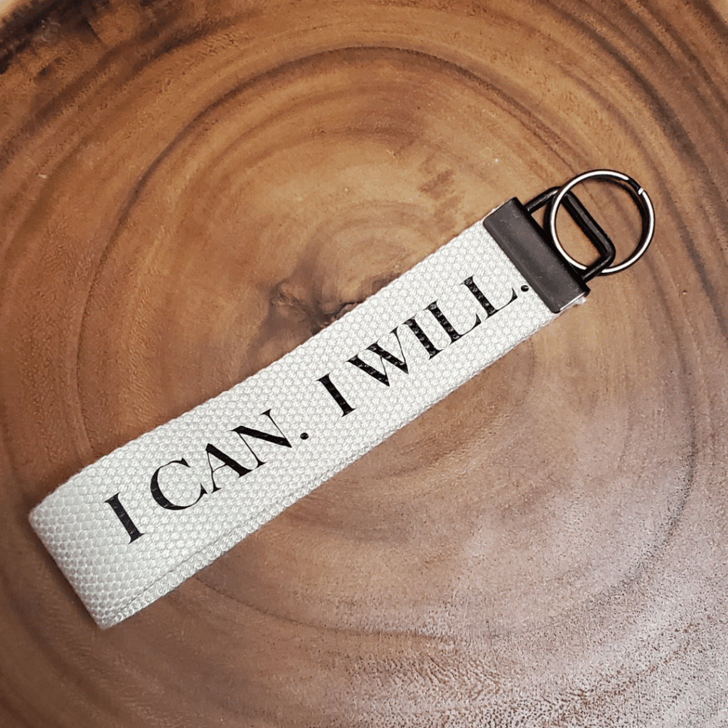 Janee Michal I Can I Will Wristlet Keychains | Affirmation Keychain
