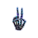 skeleton peace hand sticker